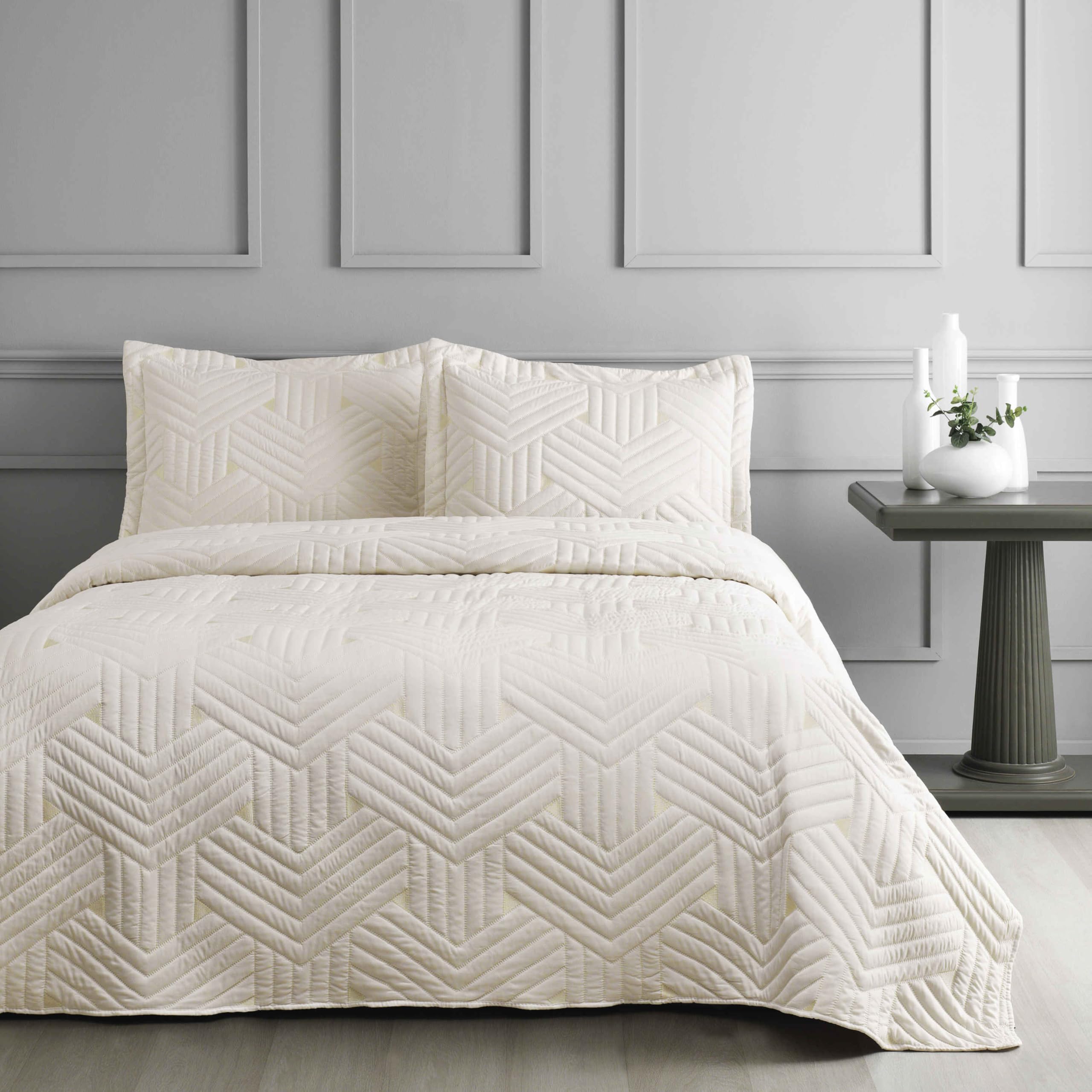 Linens Vita Tek Kişilik Yatak Örtüsü Seti Beyaz