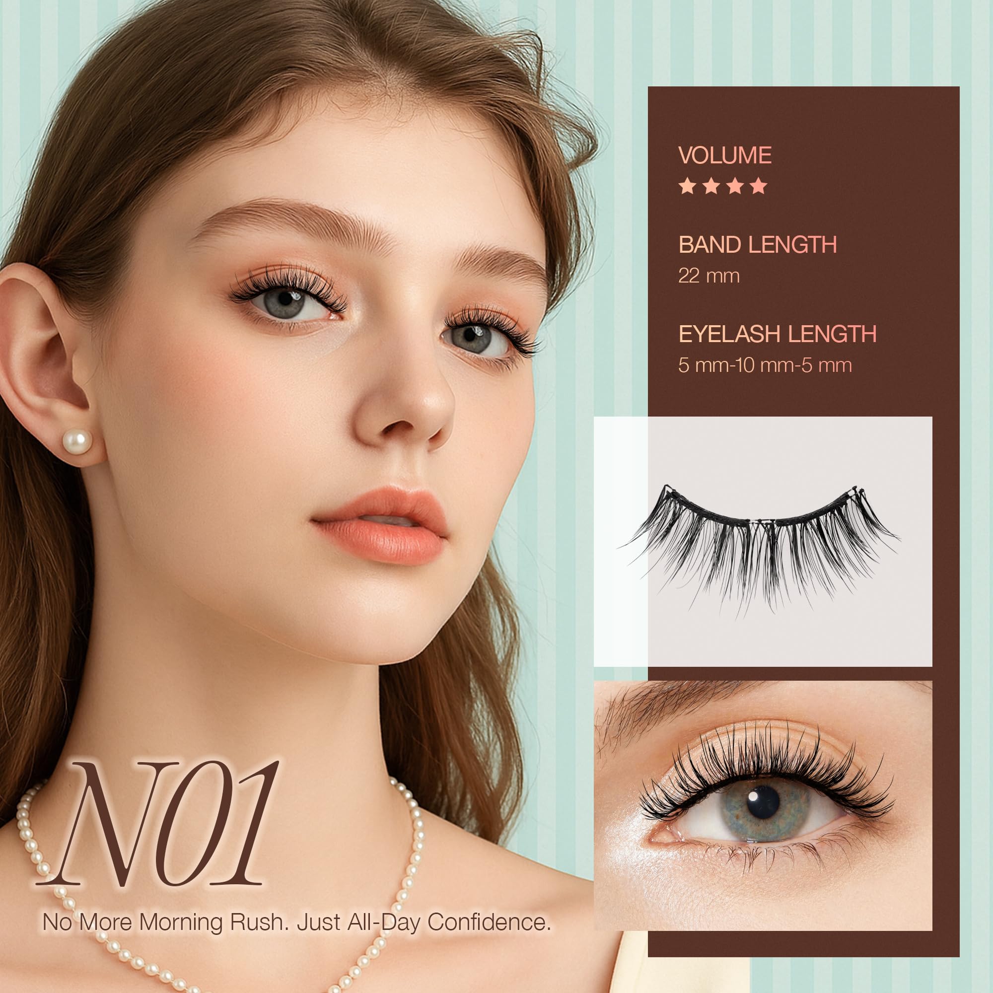 LASHVIEW Magnetische Wimpern mit Applikator, wiederverwendbar, weich, magnetisch, natürliches Aussehen, mit 0,17 mm ultradünnen Magneten, kein Kleber erforderlich, einfach zu tragen und zu entfernen