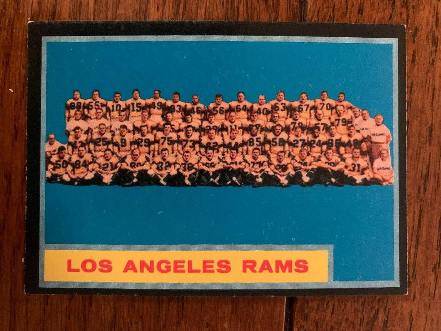 1962 Topps #89 Los Angeles Ram Team Sp Football Card Ex/mt Cc #2 - Slabbed Baseball Cards