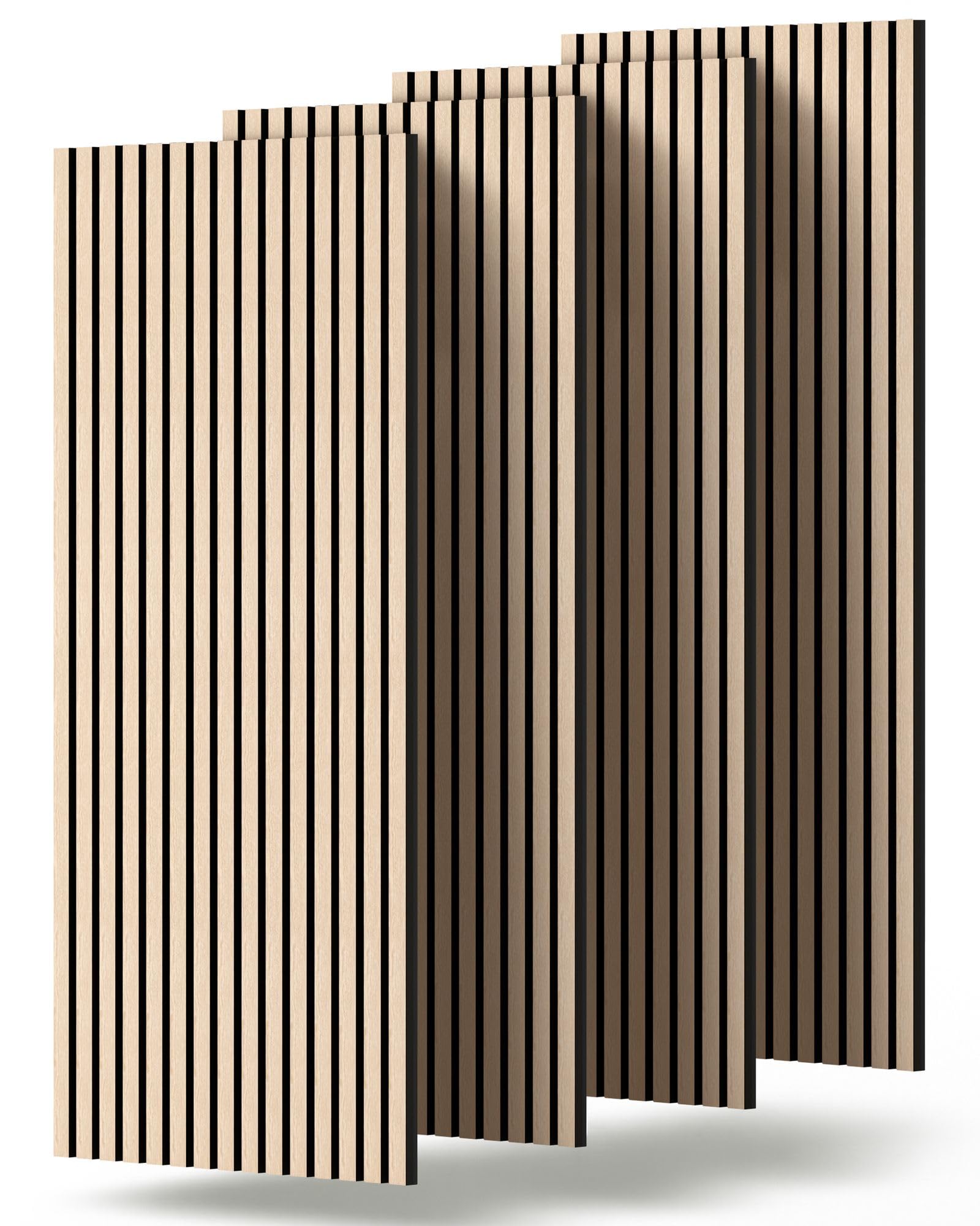 Dalsys Light Oak 4X Acoustic Panels With Slats 120 X 60Cm Wood