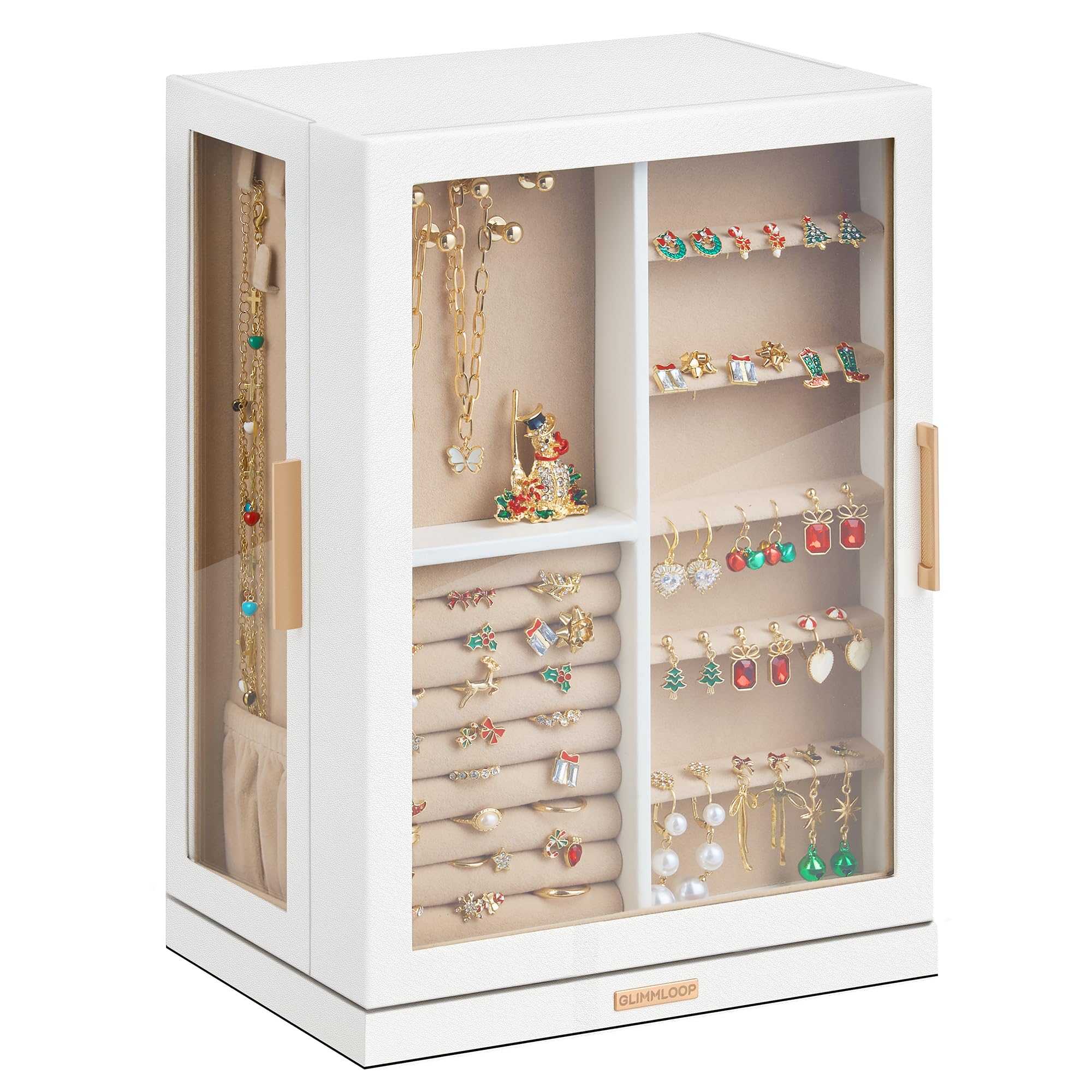 Amazon.com: Glimmloop 360° Rotating Jewelry Box with 7 Drawers