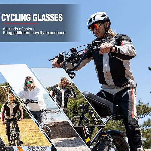 Miniatura 6 de Gafas de ciclismo polarizadas para adultos con 5 lentes intercambiables TR90 marco MTB gafas de sol deportivas gafas de ciclismo