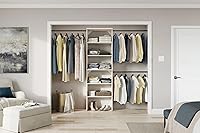 Vista 2 de ClosetMaid SuiteSymphony Wood Closet Organizer Kit with Tower, (3) Hang Rods, (5) Shelves (2-Adjustable), Fits Spaces 5-10 ft. Wide, White Timber