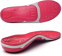 Vista 11 de Plantillas ortopédicas con soporte de arco medio para fascitis plantar, pies planos, dolor en el talón, absorción de golpes, plantillas cómodas