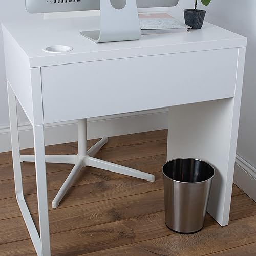 Miniatura 3 de Bath Bliss Cubo de basura pequeño de 5 litros Paquete de 2 Parte superior abierta redonda Bote de basura Baño Dormitorio Cocina Oficina