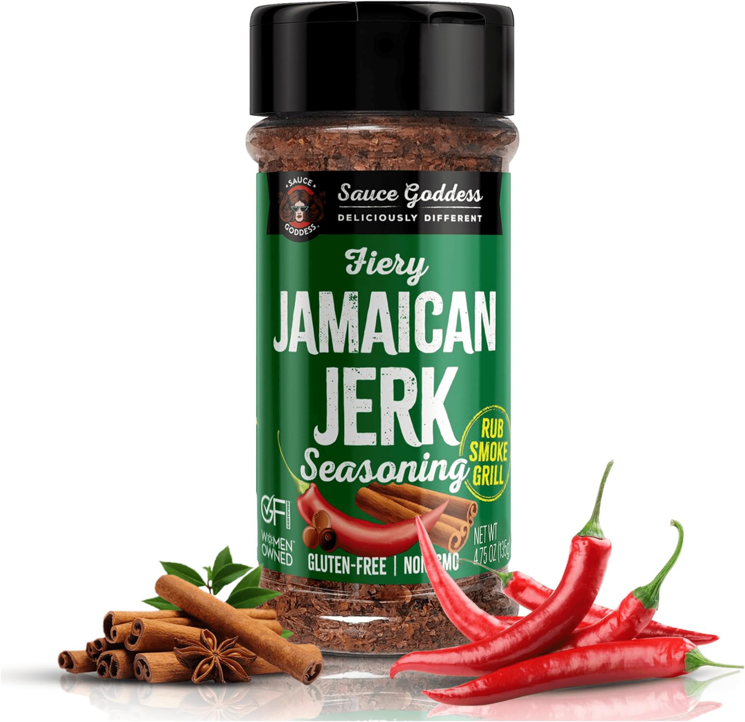 Sauce Goddess - Fiery Jamaican Jerk Spice Shaker - 4.75oz