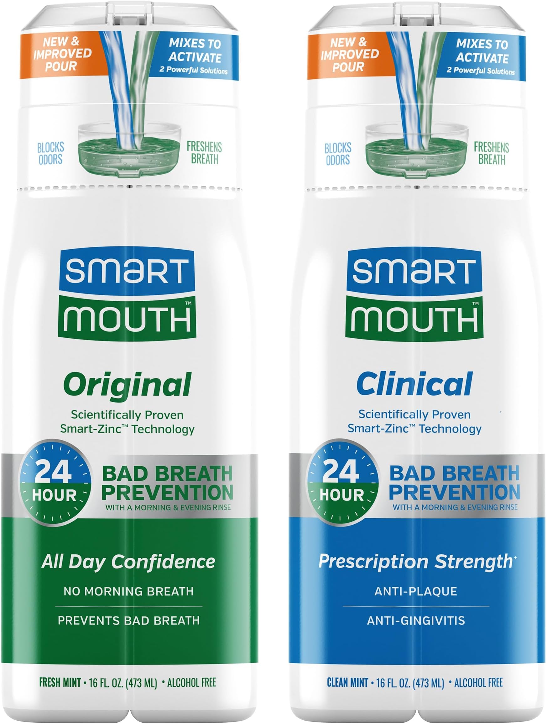 SmartMouth Original Activated Mouthwash & Single Packs, Travel Mouthwash, Fresh Mint