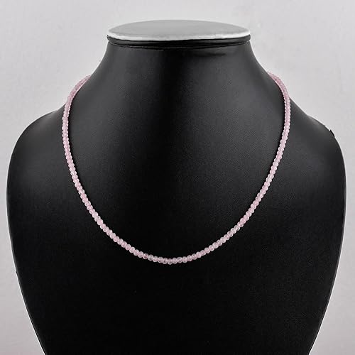 Miniatura 23 de Gargantilla de piedras preciosas naturales, cuentas redondas facetadas, joyería chapada en plata, cristales curativos, cumpleaños, hecho a mano