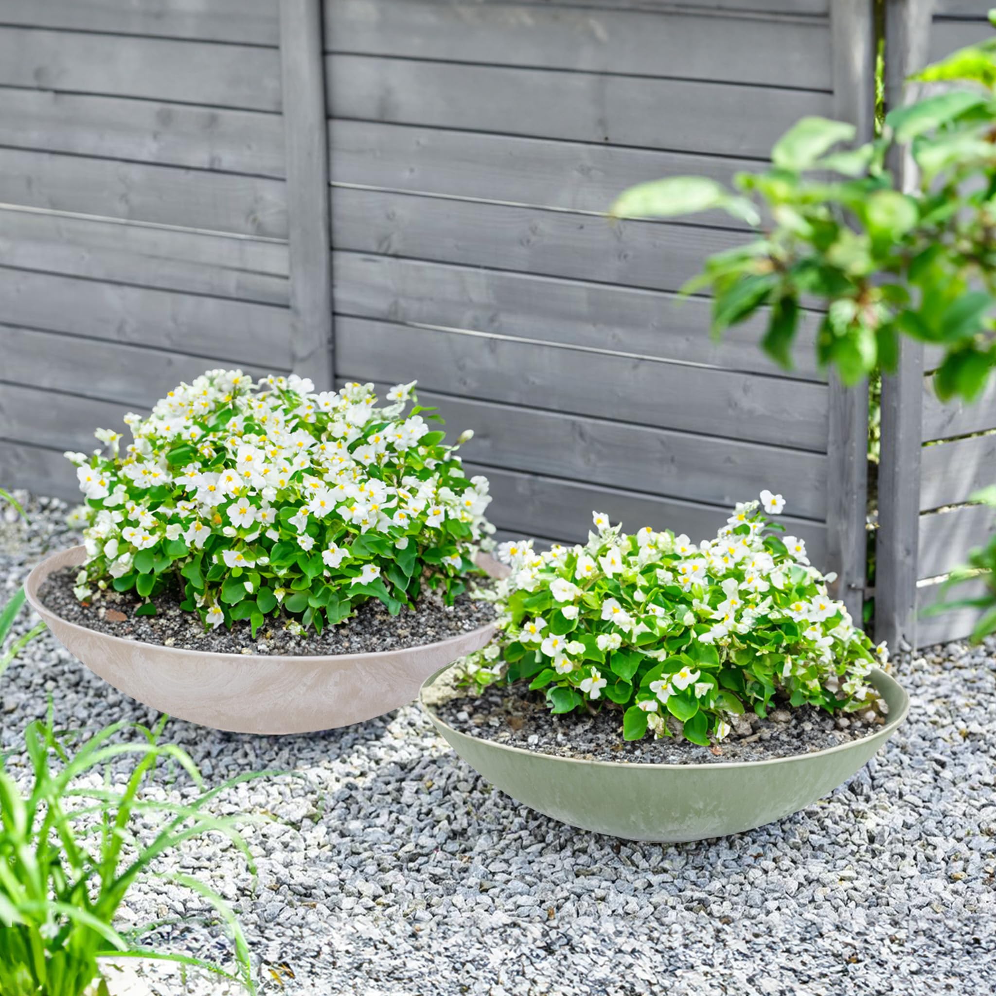 matches21 HOME & HOBBY Weatherproof Outdoor Plant Bowl in 25 cm