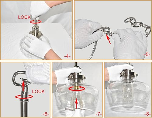 Miniatura 9 de Lámparas colgantes grandes para mesa de comedor, isla de cocina, entrada, vestíbulo, moderna de mediados de siglo, lámparas colgantes de techo con