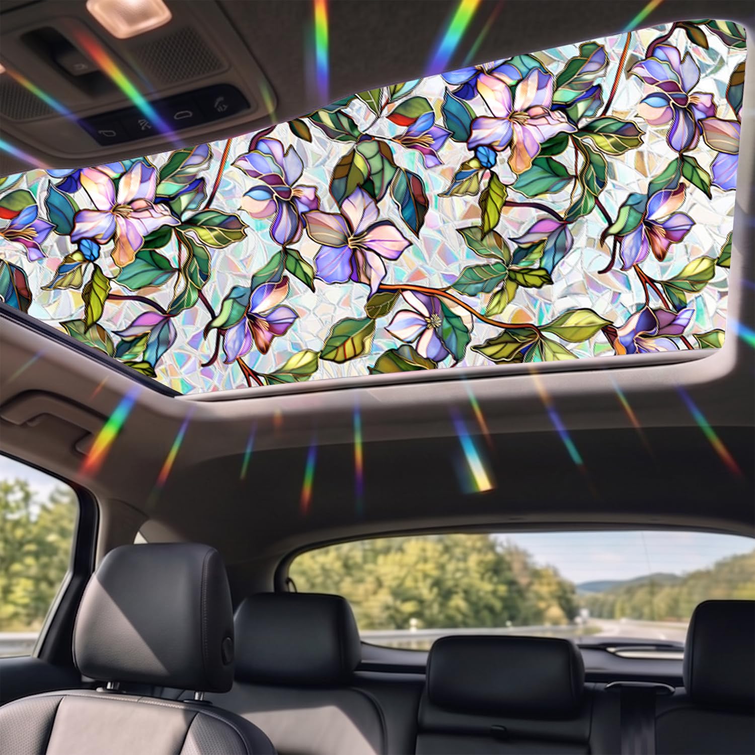 Film électrostatique voiture protection solaire toit ouvrant occultant décoratif