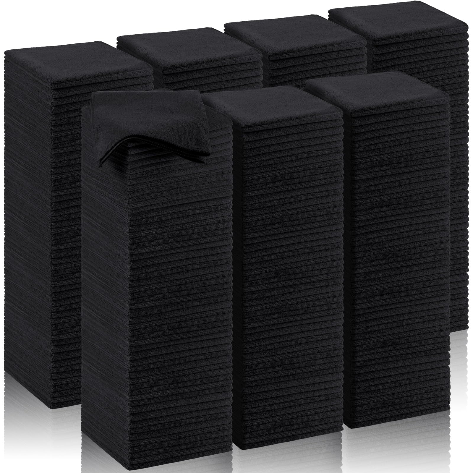 Oudain 200 Pcs Microfiber Cleaning Cloth 16x16 Inch Microfiber Towels for Car Ultra Absorbent Cleaning Rags Reusable Lint