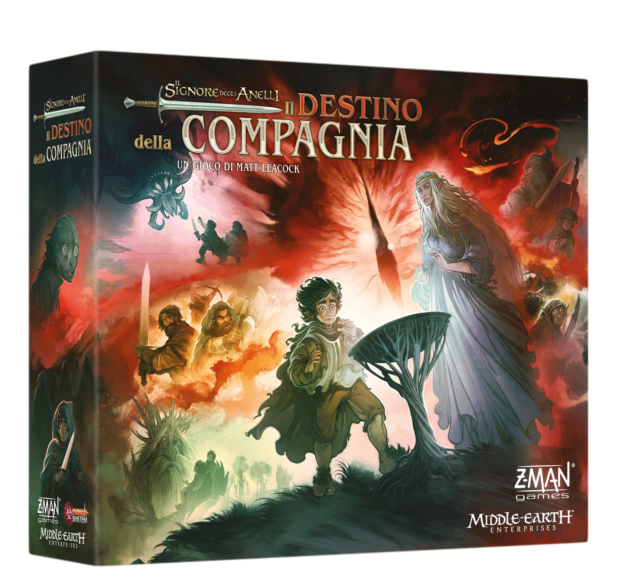 Asmodee - Il Signore degli Anelli: Il Destino della Compagnia, Gioco da Tavolo Collaborativo con Sistema Pandemic, Gioco da Tavolo Strategico, 1-5 Giocatori, 14+ Anni, 60-150 min, Edizione in Italiano