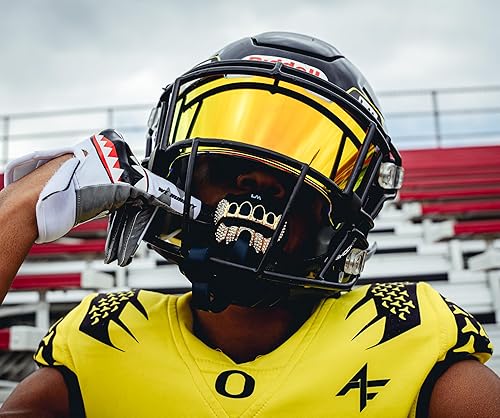 Miniatura 2 de Loudmouth - Protector bucal de fútbol, boquilla de fútbol 3D cromada, se adapta a adultos y jóvenes, accesorios de fútbol (Grillz 3D, cromo