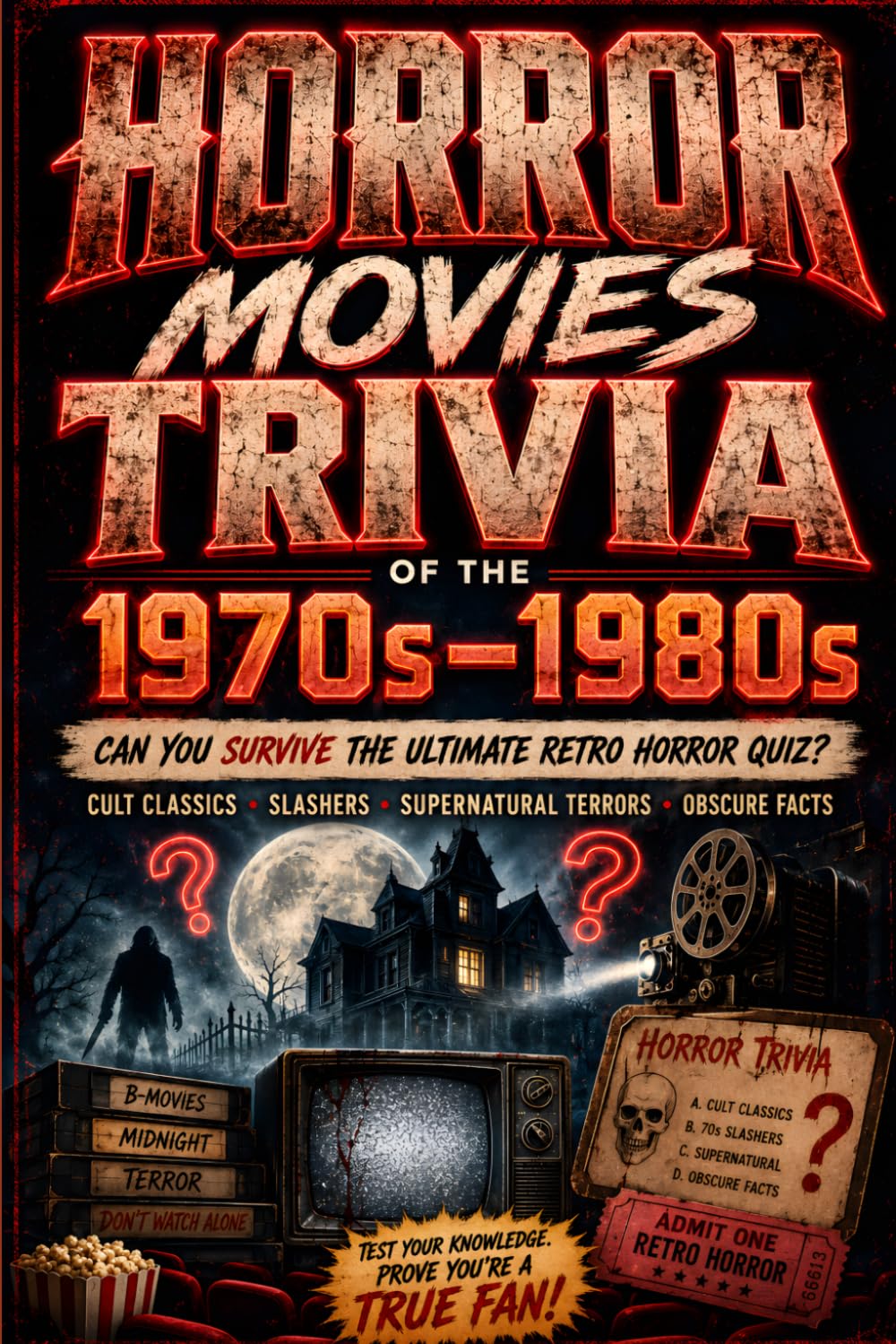 Horror Movie Trivia of the 1970s & 1980s: 450 Questions About Classic Slashers, Cult Horror Films, Monsters, Final Girls, Killers & Scary Movie Legends