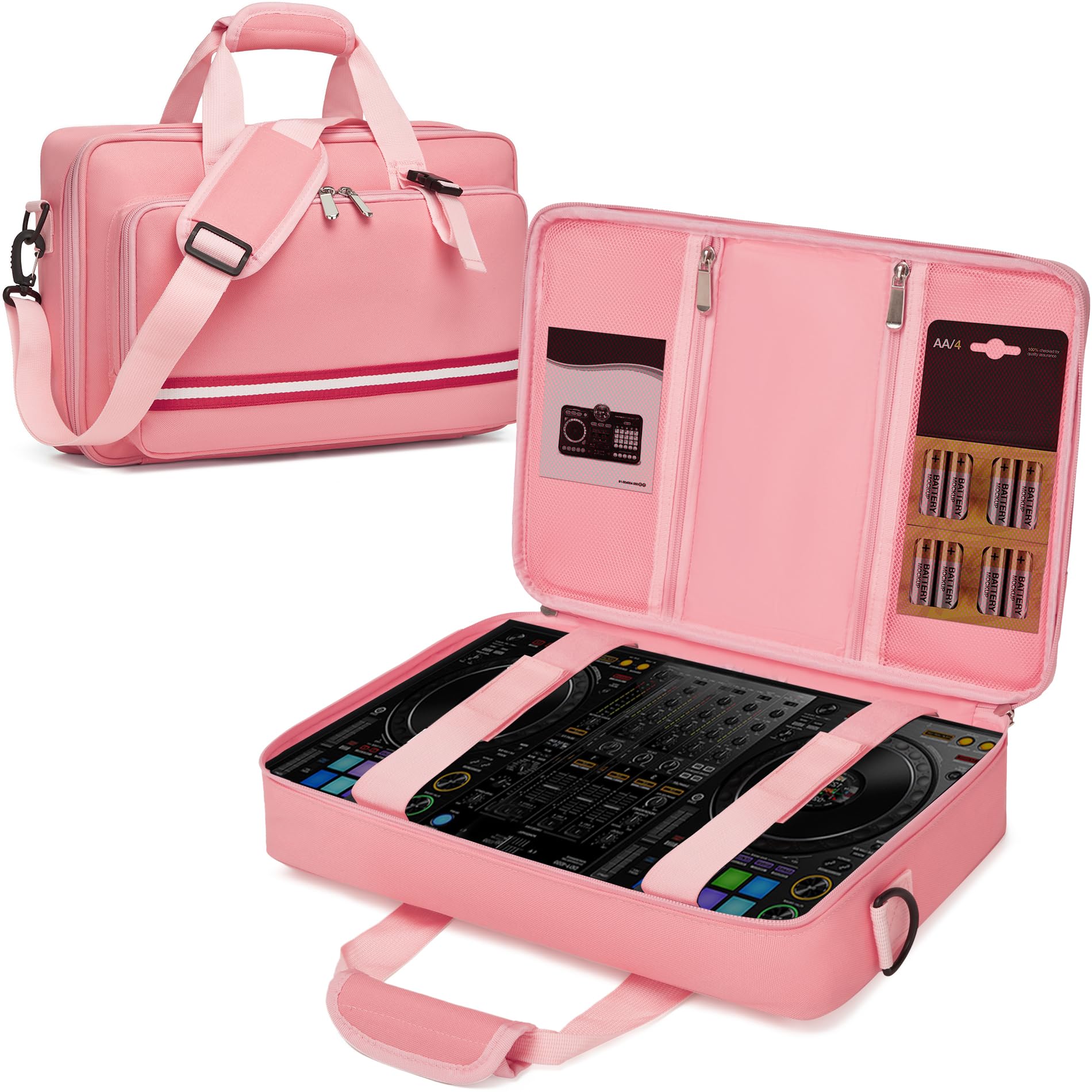 DJ Controller Case Soft Padded Carriyng Bag Compatible with VTech Kidi Star DJ Mixer/Kidi DJ Mix / DDJ 200 / FLX2 / WEGO3 / AKAI MK3 / DJ Control Inpulse 200 / Starlight / Party Mix 2 / DJ2GO2 Touch