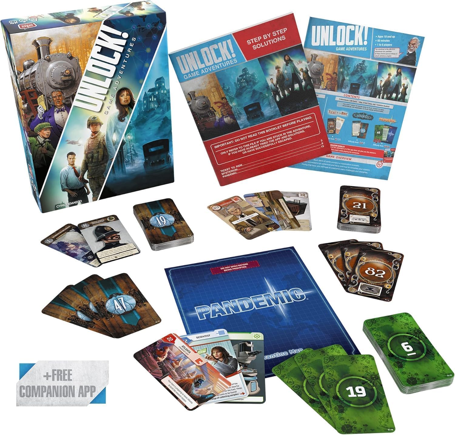Space Cowboys Unlock! Game Adventures Card Game - Escape Room-Inspired Cooperative Adventure, Fun Family Game for Kids and Adults, Ages 10+, 1-6 Players, 1 Hour Playtime, Made by