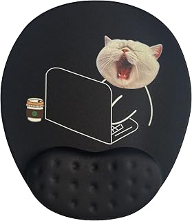 BRILA Large Mouse Pad with Ergonomic Memory Foam Wrist Rest Support - Massage Holes Design - Skidproof Pu Bottom - Wrist Fatigue/Pain Relief Mousepad with elbow hand cushion for Gaming & Work