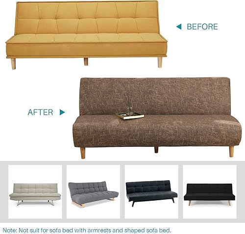Miniatura 6 de Beacon Funda elástica para sofá para mascotas funda elástica de poliéster y elastano, protectora de muebles lavable sofá sin brazos, plegable, funda