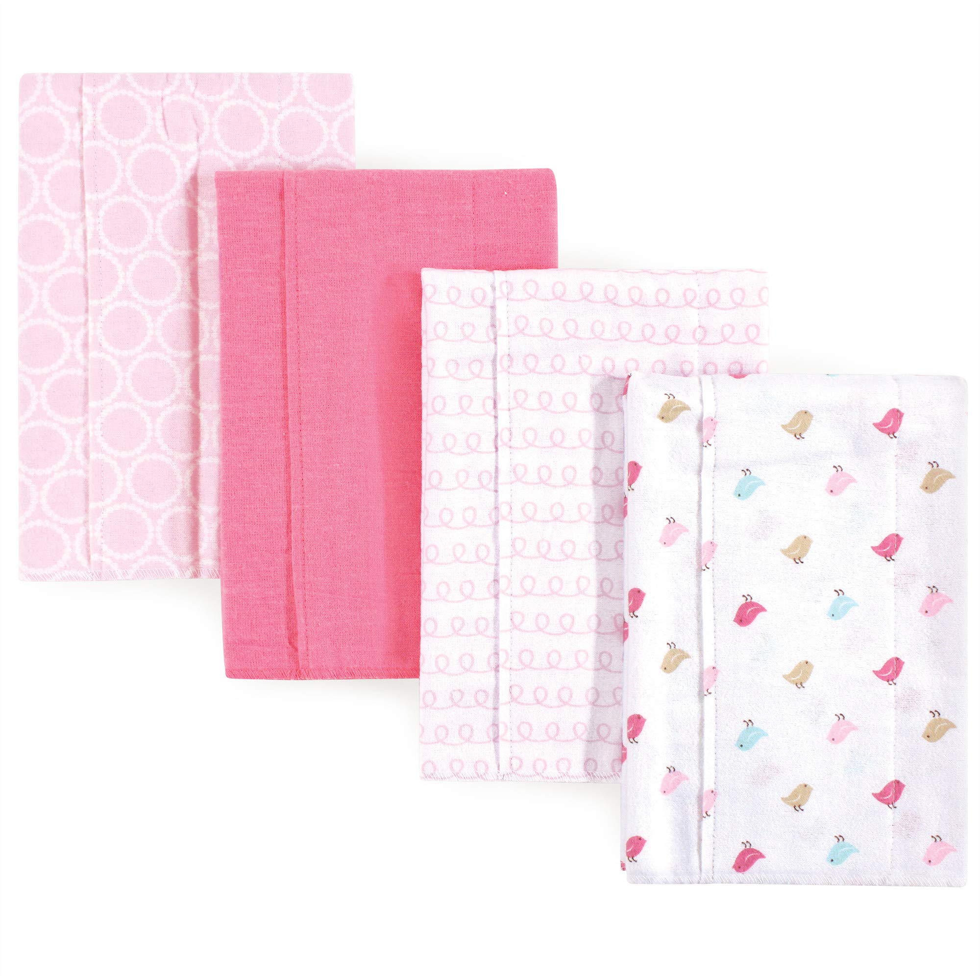 Luvable Friends Unisex bebé Manga corta Babero - Rosado - talla única