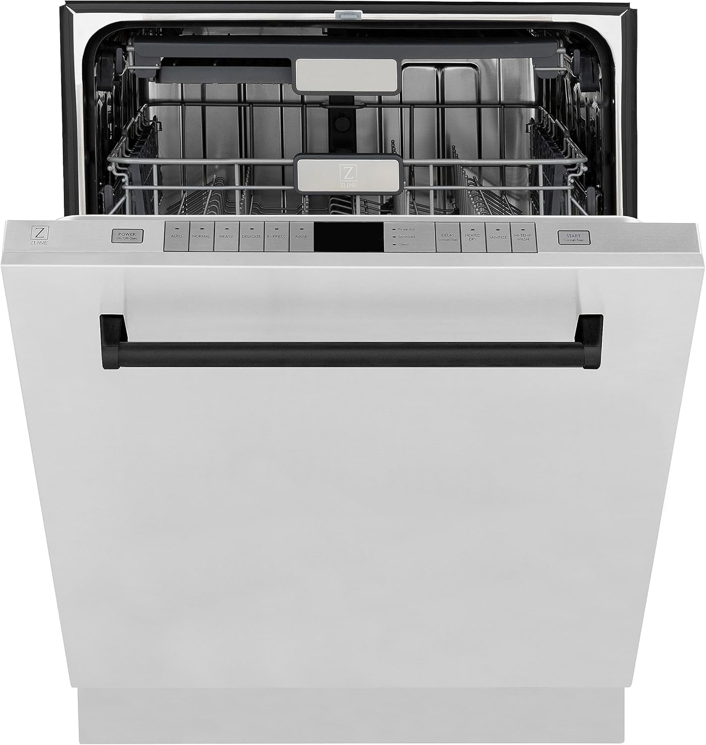 ZLINE Autograph Edition 24" 3rd Rack Top Control Tall Tub Dishwasher in Stainless Steel with Matte Black Handle, 51dBa (DWMTZ-304-24-MB) image 2 of 9 B09QXTXMGP