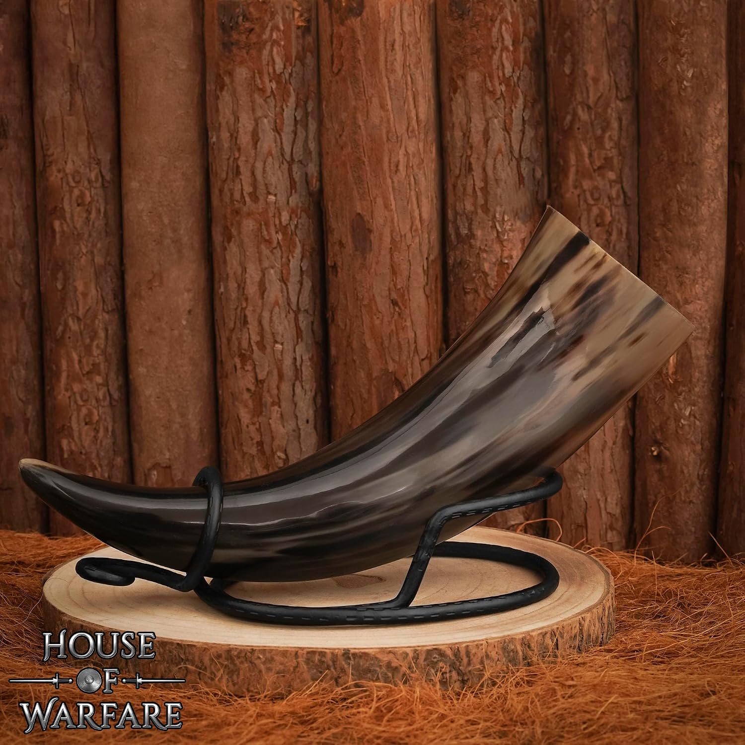 Medieval Hand Forged Iron Horn Stand for Drinking Horns Viking Mead Hornstand Sturdy Iron Made for Display and Décor