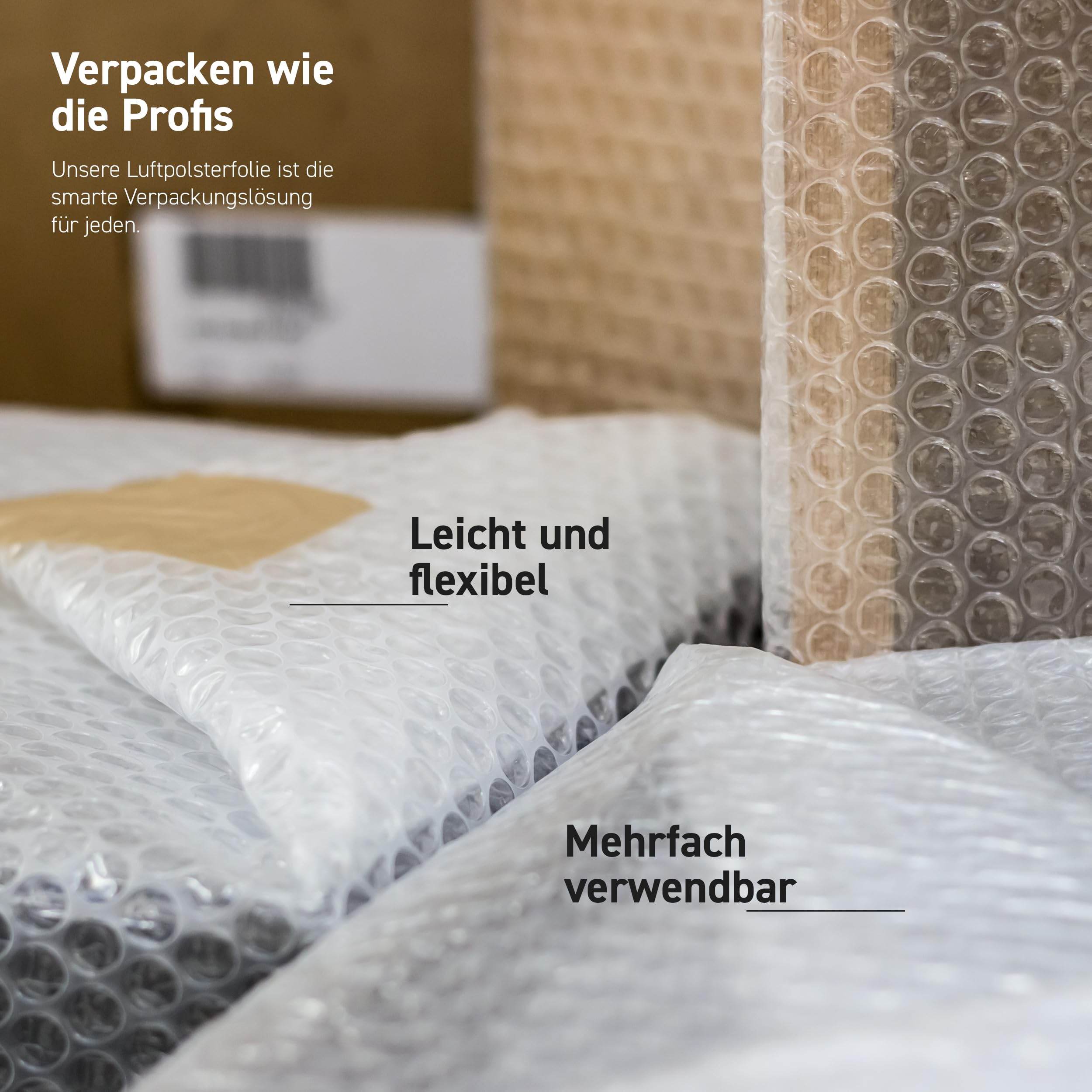 Rotolo di pluriball Premium 50 m – Made in Germany – Imbottitura 60 my per trasloco e spedizione – Pellicola a nodi (30, 40 cm x 10 m)
