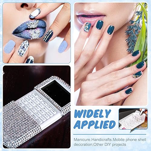 Miniatura 6 de Chuangdi 2 bolígrafos LED de pintura de diamante con luz, bolígrafo de punto de pintura de diamante 5D con 2 modos de luz, 12 cabezales de repuesto