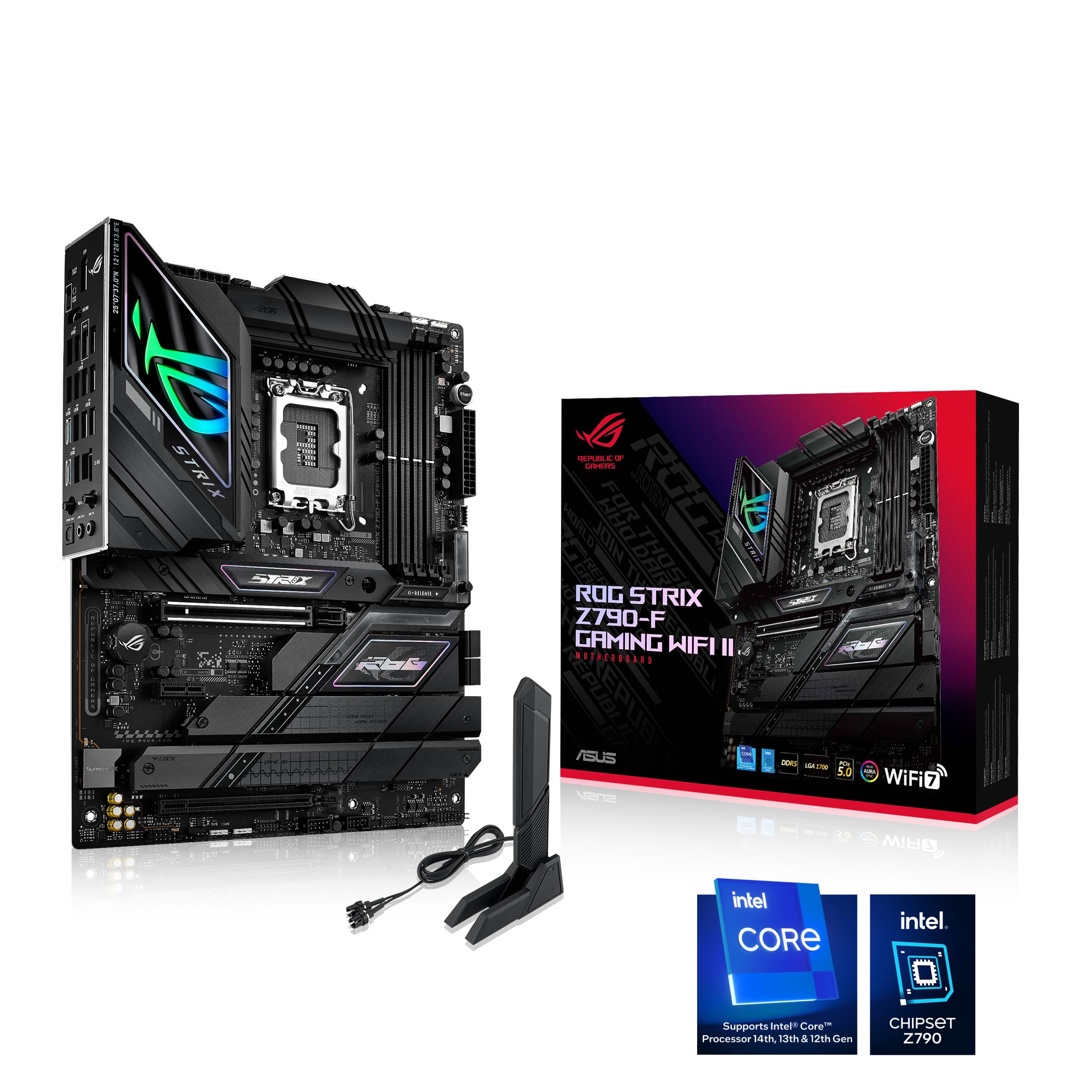 ASUS ROG Strix Z790-F Gaming WiFi II (Intel® 14th, 13th & 12th Gen) LGA 1700 ATX Motherboard, 16+1+2 Power Stages, DDR5, Five M.2 Slots, PCIe® 5.0, WiFi 7, USB 20 Gbps Port with PD 3.0 up to 30W (B0CL5K8DMG) Amazon Price History, Amazon Price Tracker