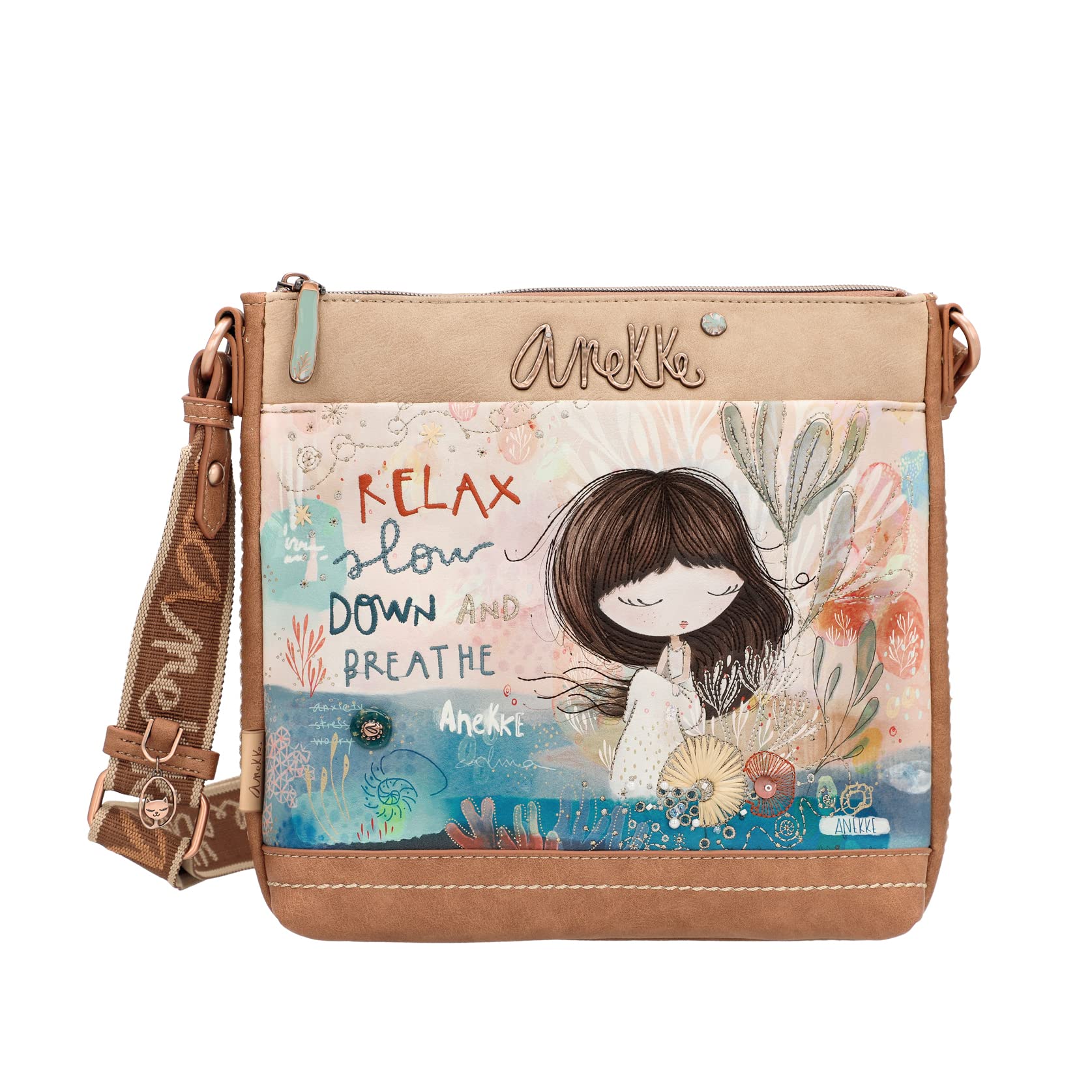 Sac à bandoulière triple compartiment Mediterranean Anekke pour femme