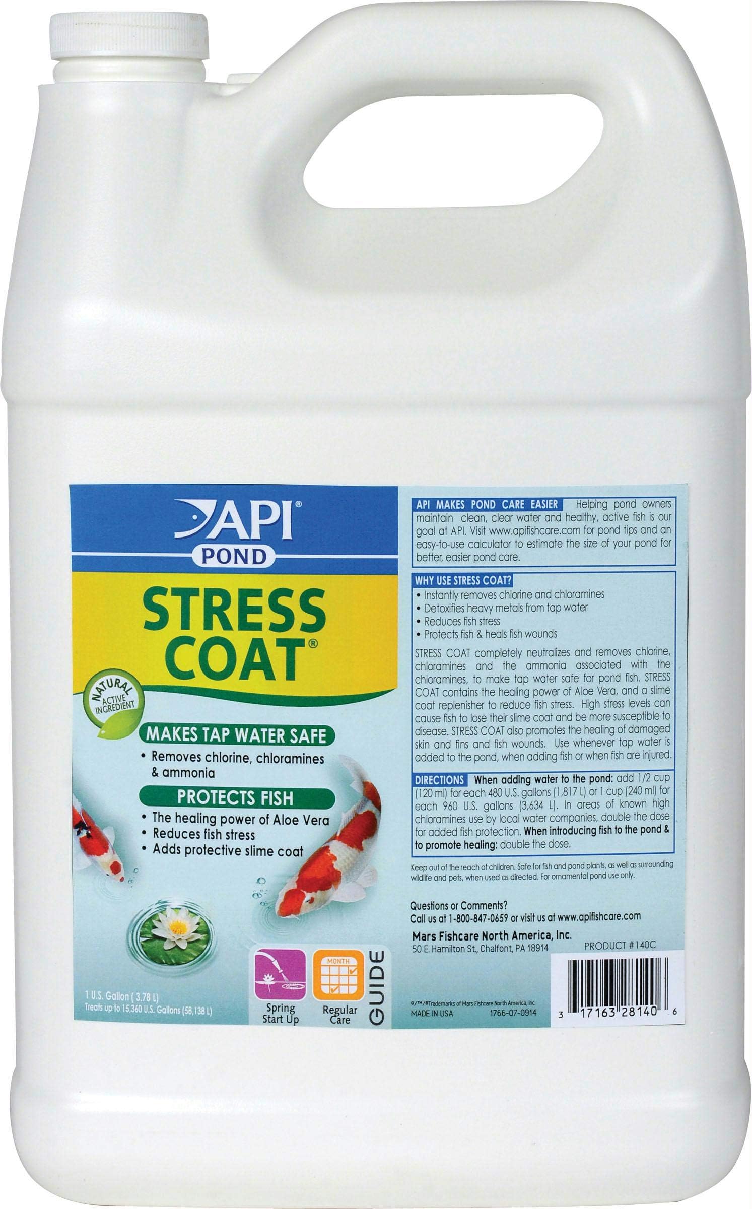 API Pond Stress Coat Pond Water Conditioner 1-Gallon Bottle