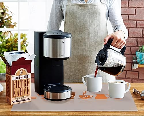 Miniatura 26 de Golener Tapete para barra de café, tapete para debajo de la cafetera, tapete para bandeja debajo de la máquina de café, tapete absorbente de goma