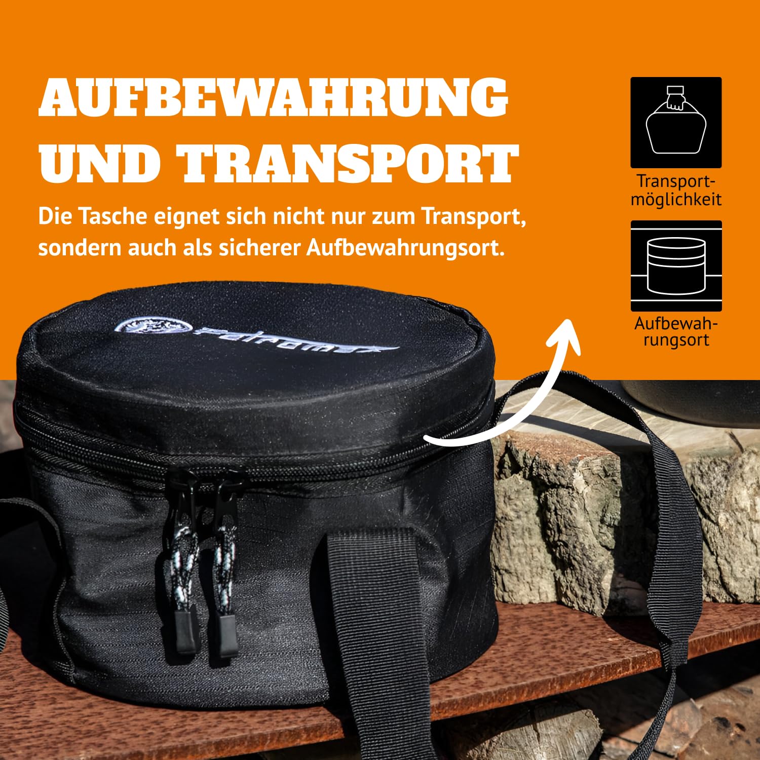 Amazon | PETROMAX TRANSPORT AND STORAGE BAG FOR DUTCH OVEN (FT3