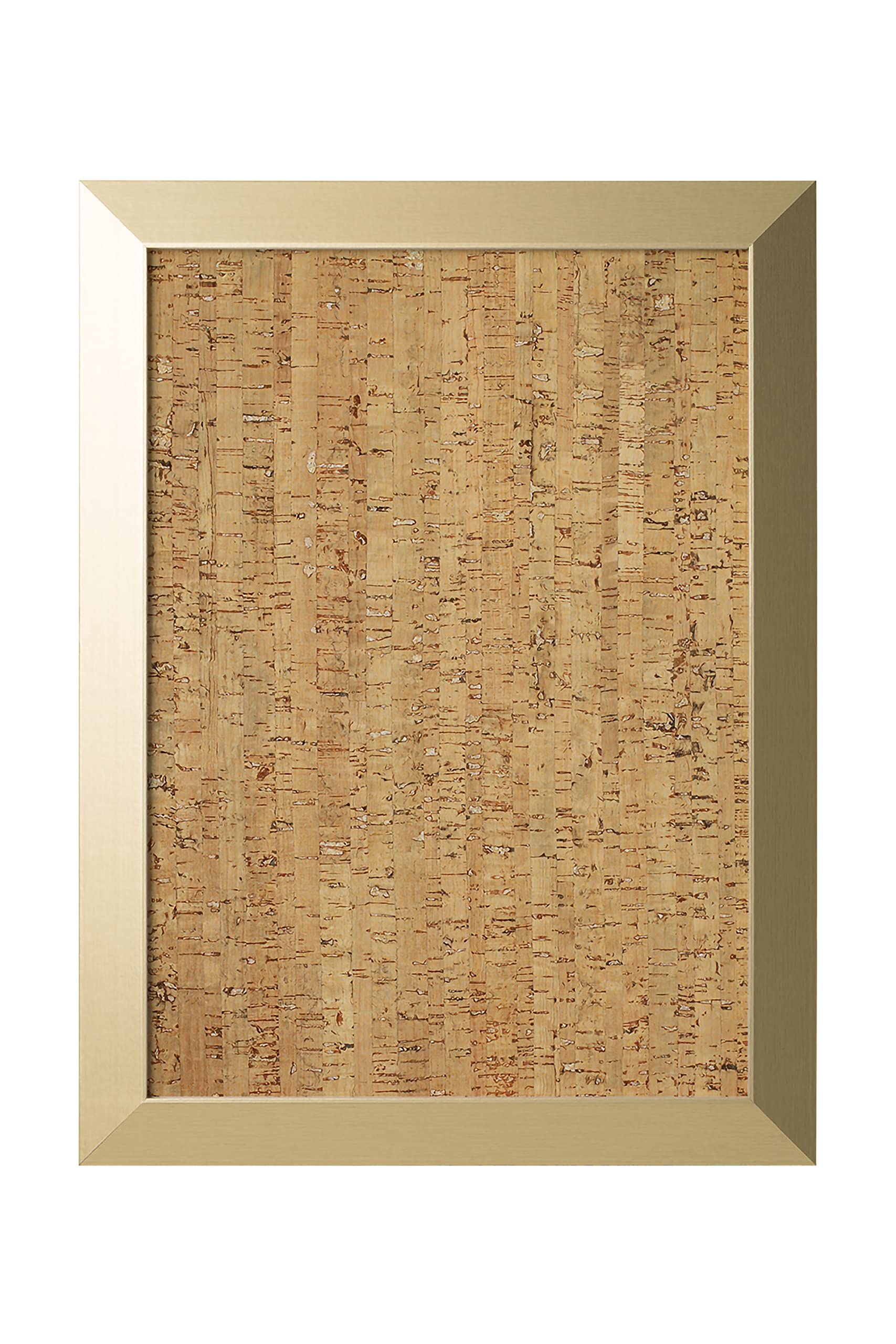 Photo 1 of MasterVision Kamashi Personal Natural Cork Message Board + 6 Push Pins, 24" x 18", Gold Wood Frame Gold Corkboard