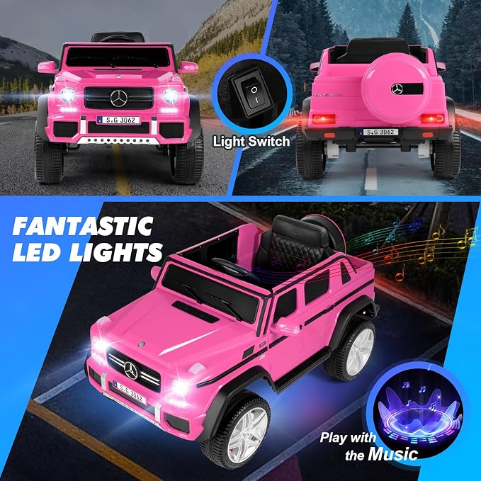 Auto Eléctrico Infantil Mercedes-Benz Maybach G650S 12V Rosa miniatura 7