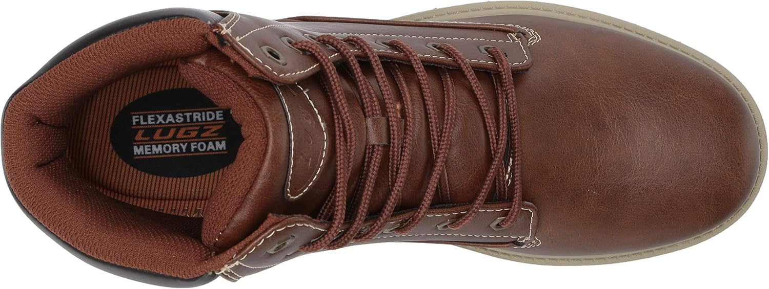 Lugz Mens Empire Hi Lace Up Casual Boots Ankle - Beige 7 Roasted Chestnut/Bark/Cream/Gum