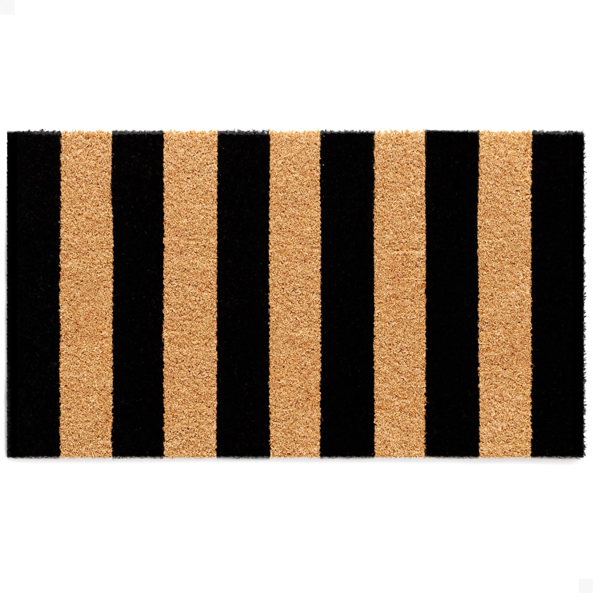 Door Mat - Welcome Mat for Front Door with Non-Slip Backing - Durable Coir Doormat - Perfect for Outside Entrance and Entryway Matt - Outdoor/Indoor - Right Stripes - 17" x 30"