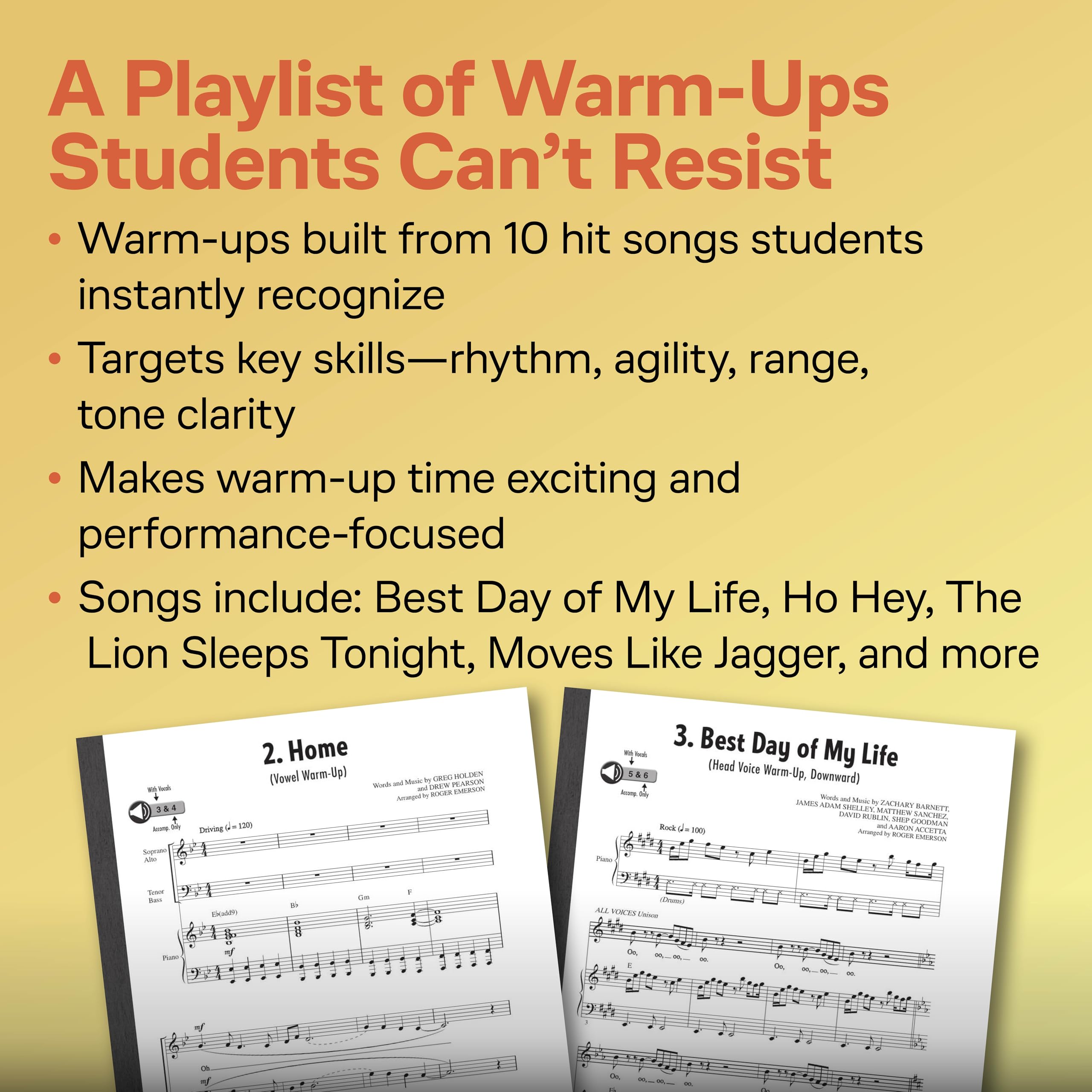 Roger Emerson: Pop Warm-Ups And Work-Outs For Choir - Volume 2 (Book/Online Audio) [Lingua inglese]