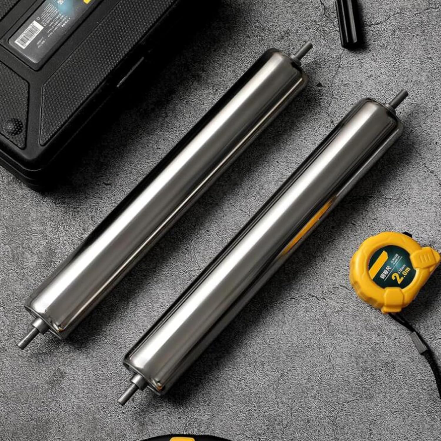 Generisch Entladerollen für Förderbänder, Leichte Förderrollen – 1,5 Zoll/38 mm Durchmesser, 350 mm (13,8 Zoll) Länge, 9-teiliges Set, Ideal für industrielle Antriebstechnik und Heimwerkerprojekte im
