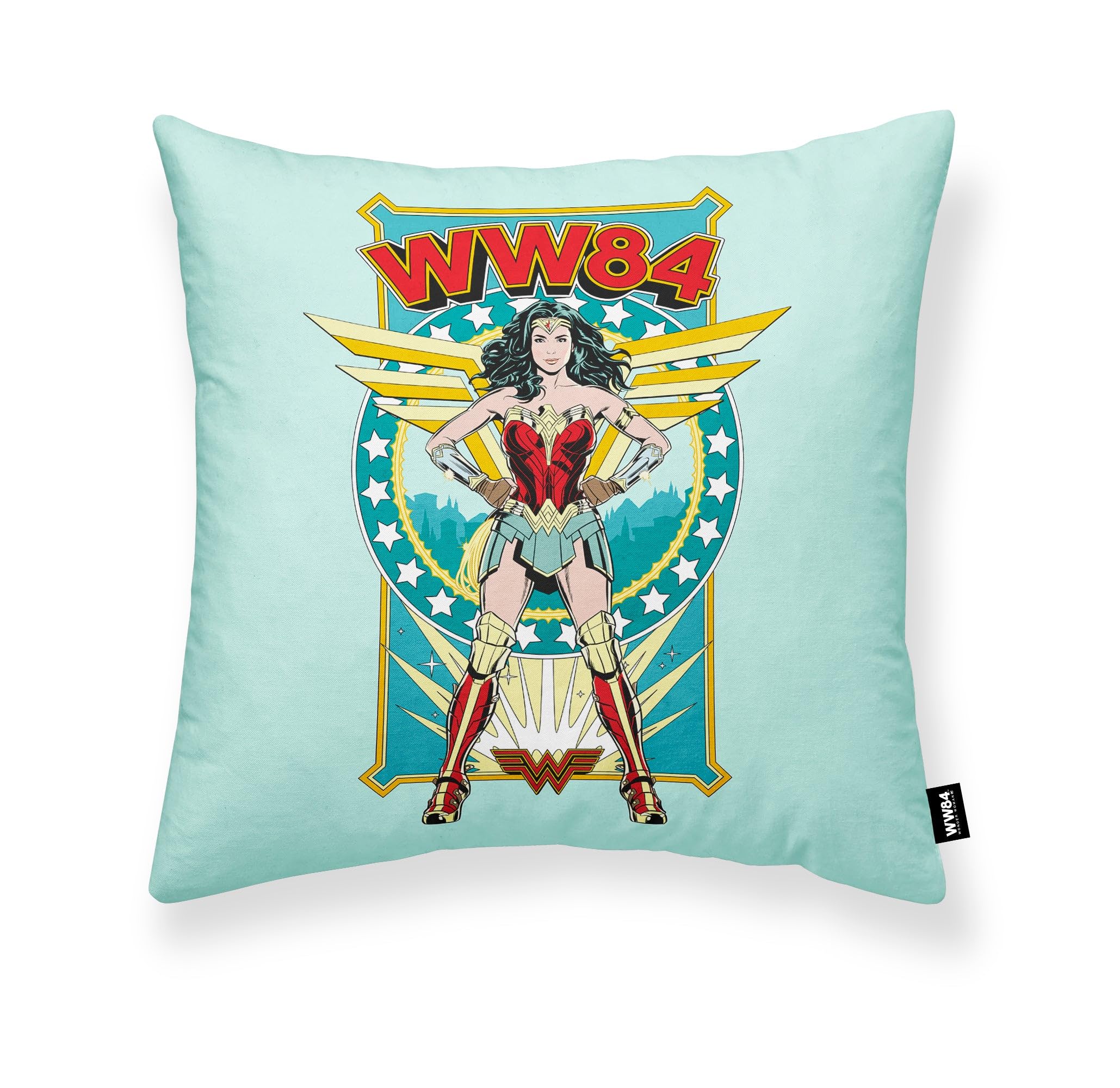 BELUM | Cushion Cover 100% Cotton 45x45cm Model Justice B | Cushion Cover Rick and Morty | Cushion Cover Half Panama Fabric 100% Organic Cotton