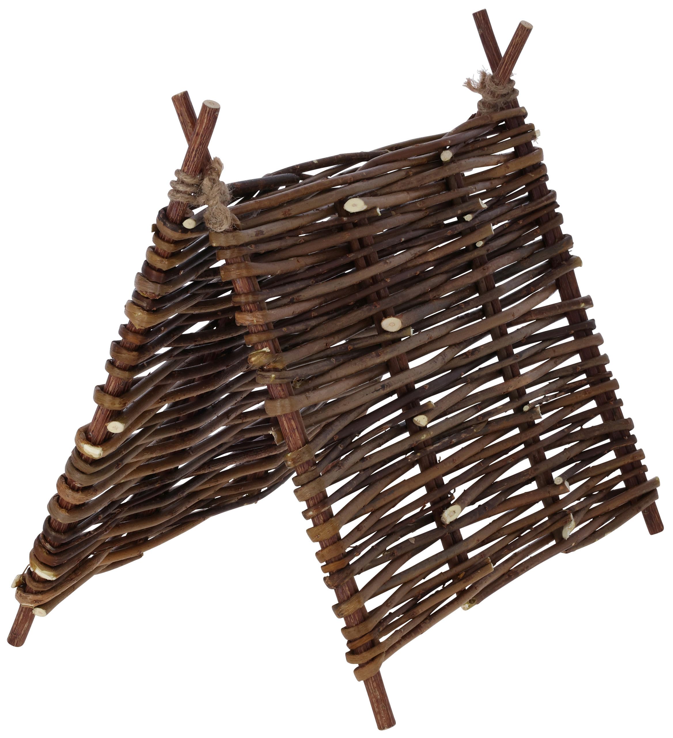 Kerbl Pet Nature Teepee Tent for Rabbits and Rodents, Natural Raw Materials, Retreat, Sun Protection, Indoor and Outdoor Use, Natural, 37 x 27 cm