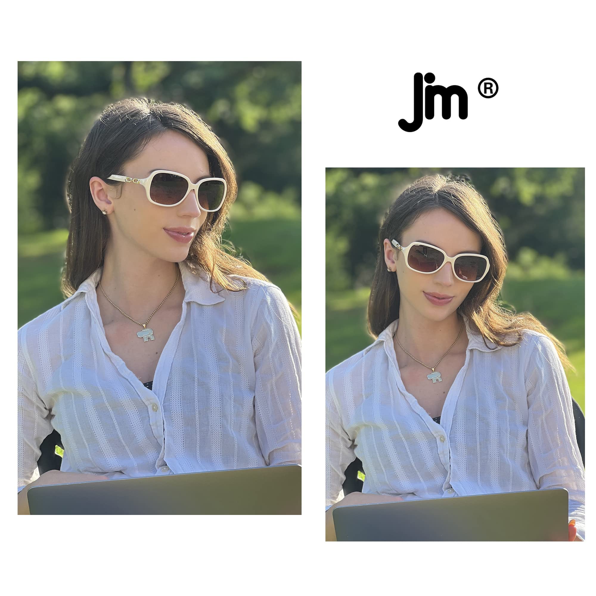 JM Bifocal Reading Sunglasses for Women Vintage Reader Glasses UV Protection Outdoor Black +1.75, Black(200836) - Image 2
