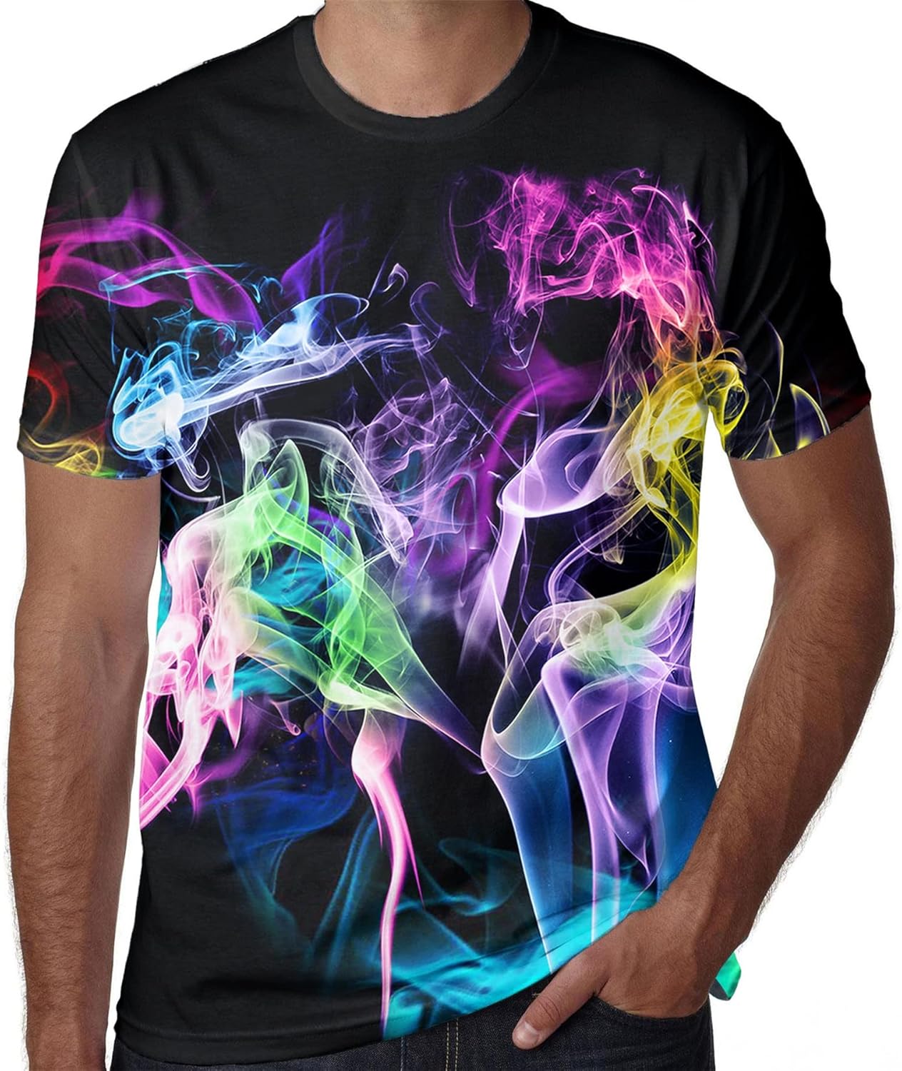 SYAIMN Unisex 3D Printed Shirts Funny Design Tees Colorful T-Shirts Summer Tops for Men Women - Image 2