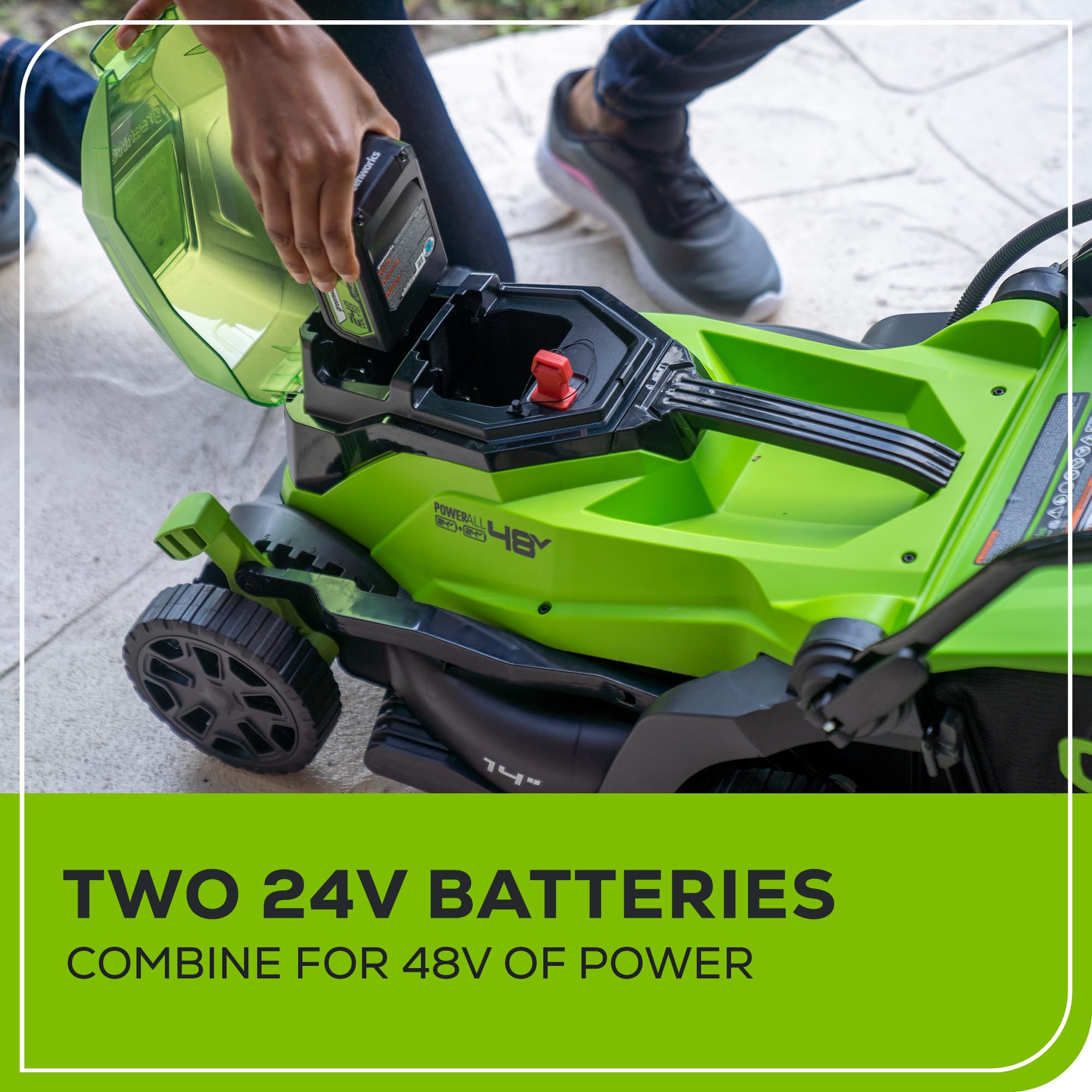 Amazon.co.jp: Greenworks 2 x 24V (48V) 14インチ ブラシレス 