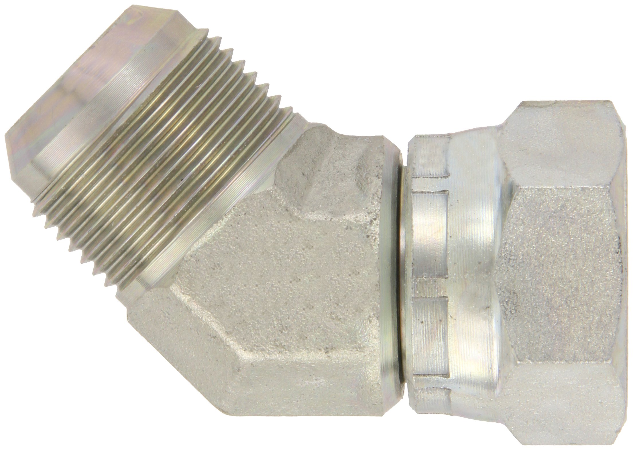 Eaton Aeroquip 2070-16-16S 45 Degree Swivel Nut Elbow, JIC 37° End Types, Carbon Steel, 1-5/16 JIC(f) x 1-5/16 JIC(m) End Size, 1