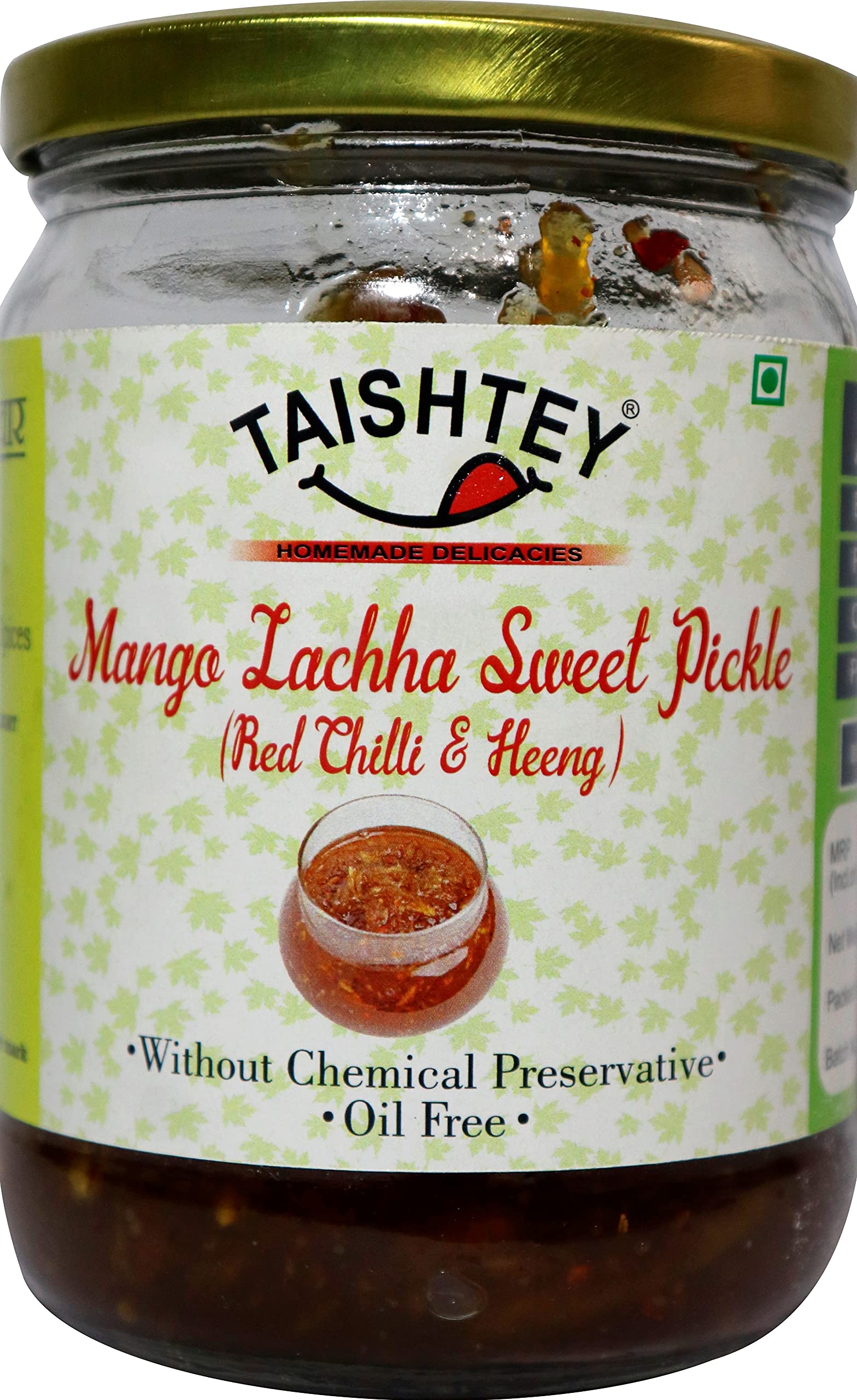 Taishtey Mango Lachha Sweet Pickle| आम का मीठा अचार (Red Chilli & Heeng) 500 grams Jar (B09FDYXL12) Amazon Price History, Amazon Price Tracker