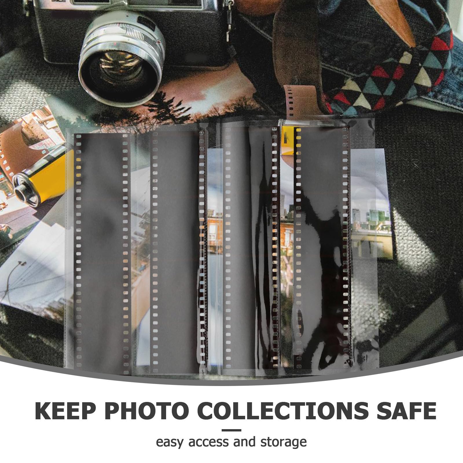 Lot de 10 Set de Set de Pochettes à Documents Robustes pour Films Négatifs et Diapositives, Design Élégant, Étanches, Faciles à Transporter, pour Archivage Photo Familial