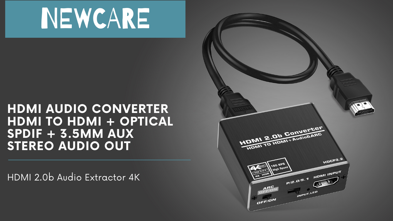 Amazon.com: HDMI ARC to Optical Audio Adapter, NEWCARE 4K@60Hz H