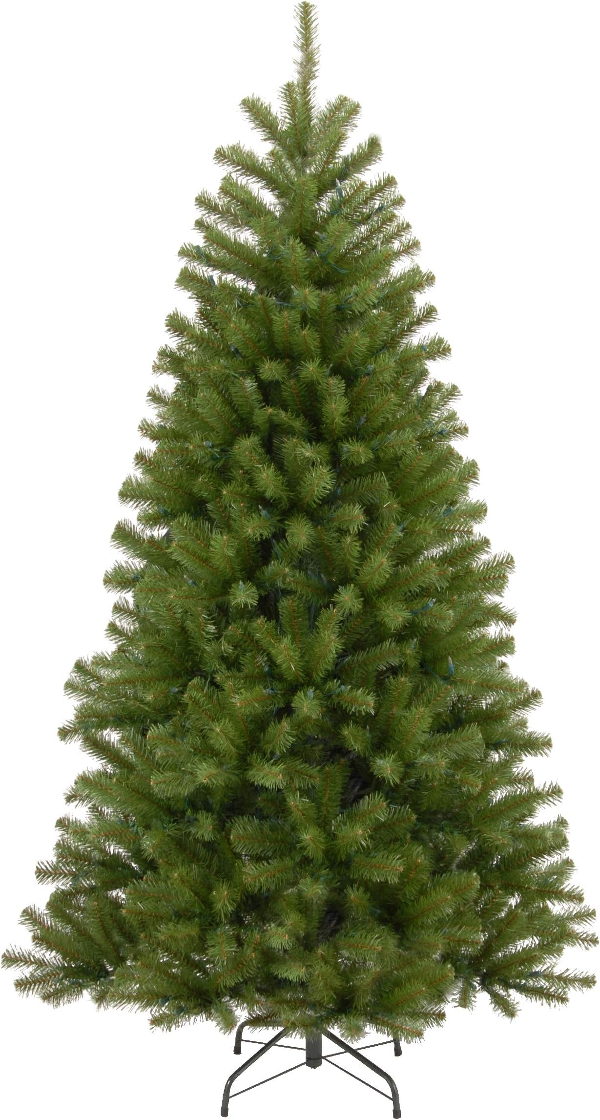 Artificial Full Christmas Tree, Green, North Valley Spruce, Includes Stand, 7.5 Feet
