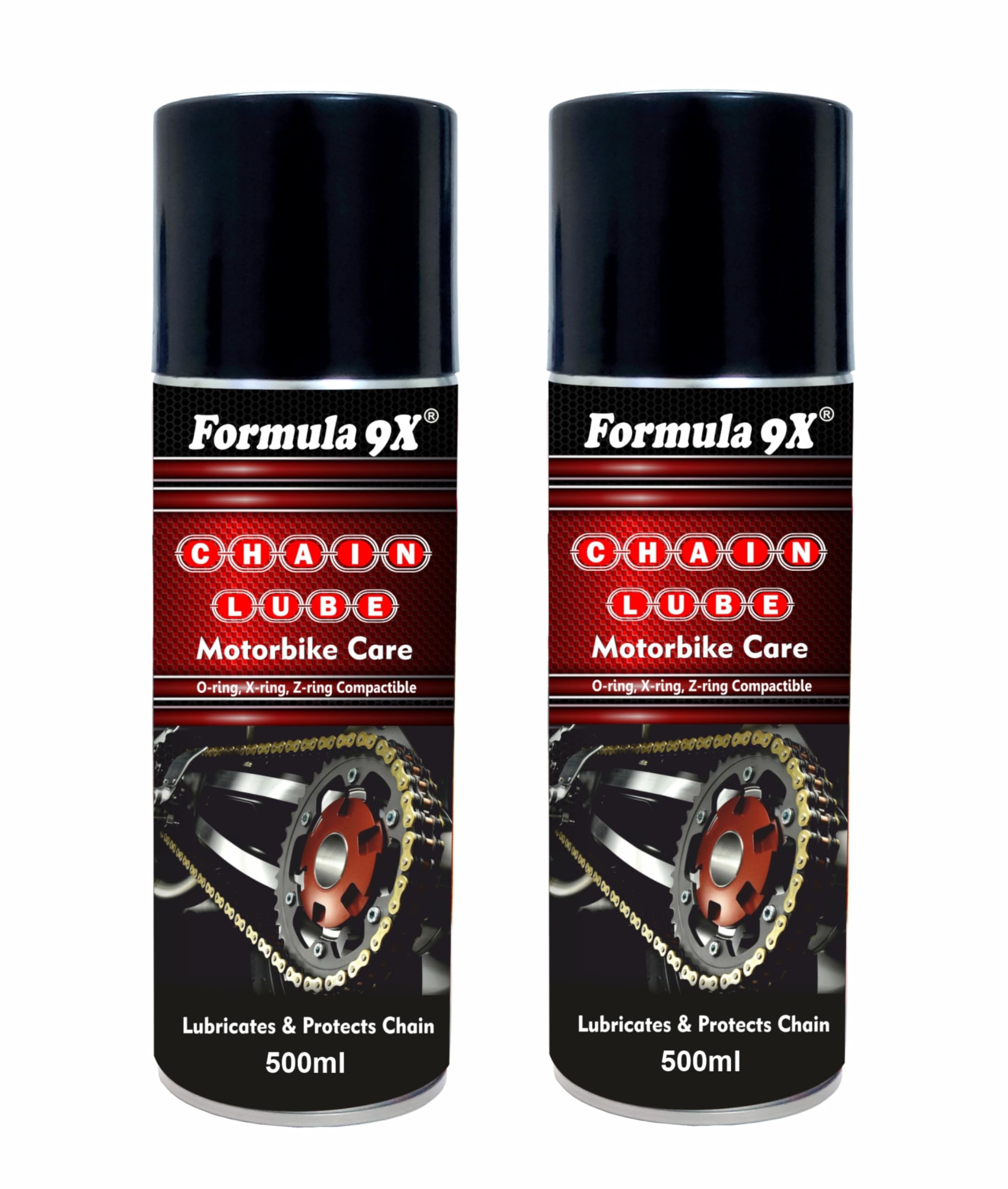 Formula 9X Chain Lube - 500ml + 500ml Combo Pack Chain Lubricant Spray-image-37
